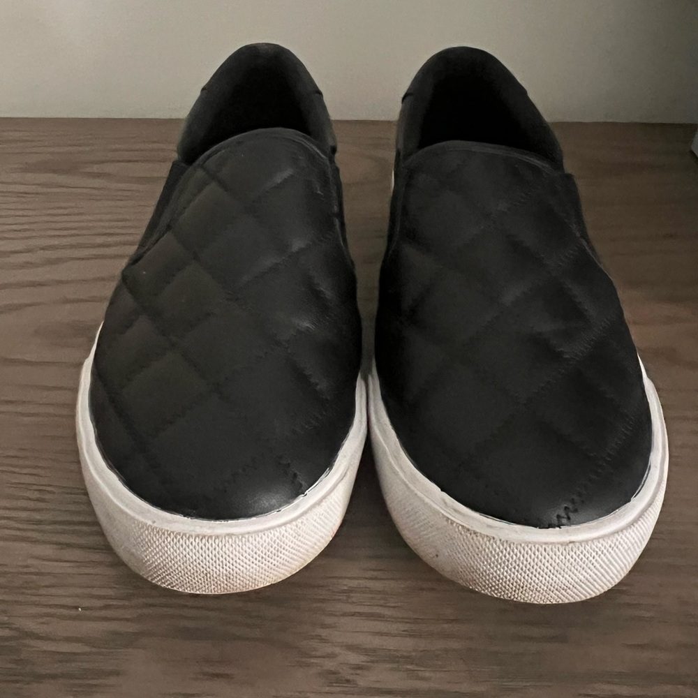 Nine West Black Quilted Slip-On Sneakers